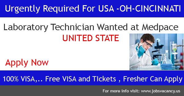Photo of Laboratory Technician Urgently Required at Medpace United States