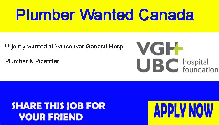 Plumber wanted canada