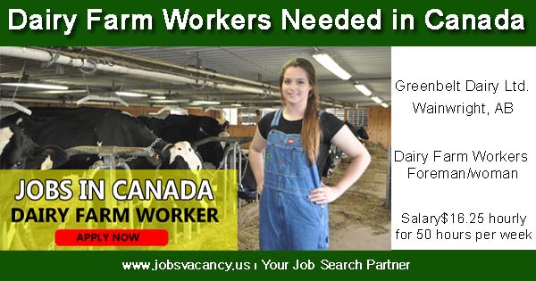 Photo of Dairy Farm Worker Needed at Greenbelt Dairy Ltd. in Canada | Apply Now
