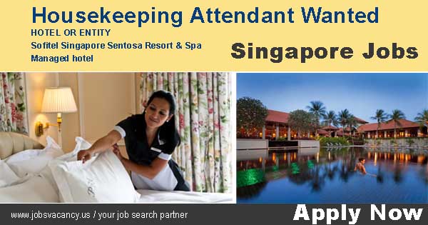 Photo of Housekeeping Attendant wanted, Sofitel Singapore Sentosa Resort & Spa Managed hotel