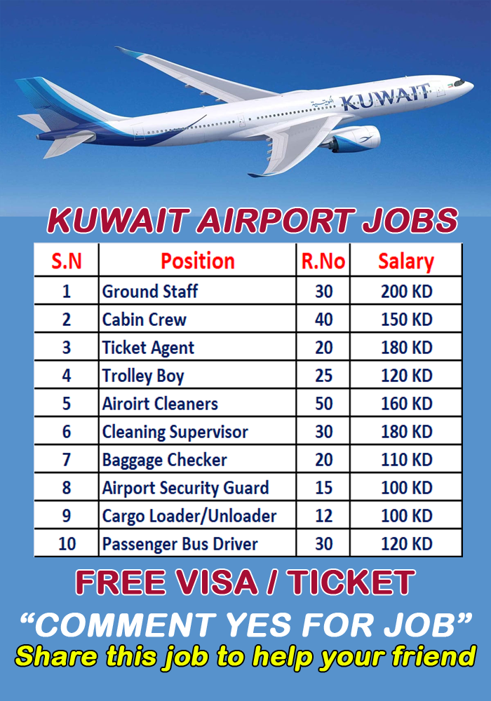 Vacancy in Kuwait Airport