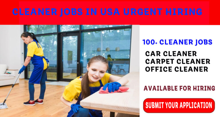 Cleaning jobs in USA for foreigners with visa sponsorship